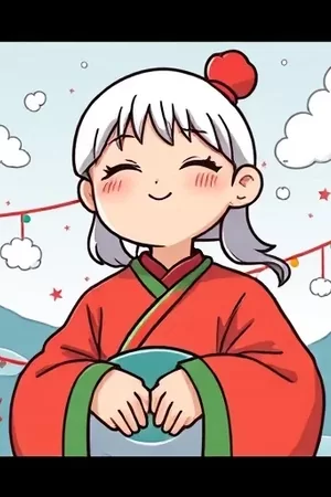 漫画《雾城摆渡人》封面插画，浓雾渡口与一盏摇晃的孤灯